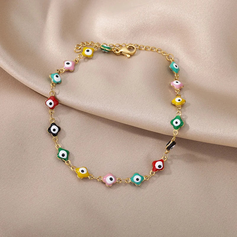 Women's Gold Pearl Anklet – Stainless Steel Summer Beach Ankle Bracelet