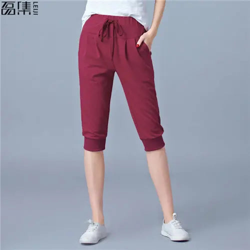 Women's Harem Jogger Pants – High Waist Loose Capris