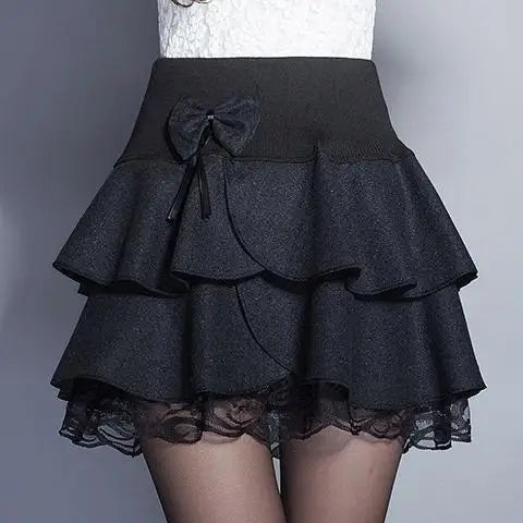 2026 Elasticity Summer Y2K Skirt Women Sweet Floral Bowknot Mini Tutu Woman Skirts Shorts Lace Jupe Femme Office Lady Skirts