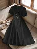 Elegant Midi Dress – Women's Work Commute