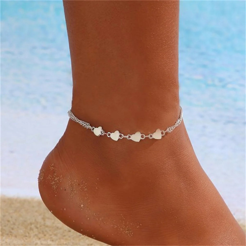 Women's Heart Anklet – Bohemia Barefoot Ankle Bracelet