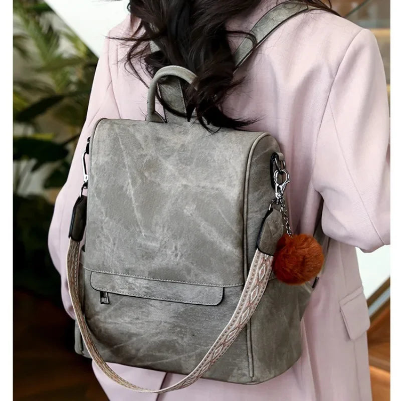 Women's Purse pu Leather Backpack Purse for Women Fashion Backpack Ladies Designer Ladies Shoulder Bags for Travel College Work