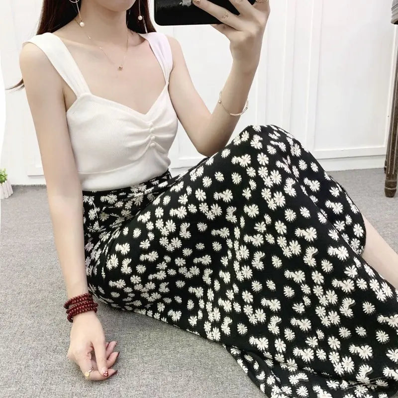 Floral Print Maxi Skirt | Bohemian High Waist Wrap Skirt for Women