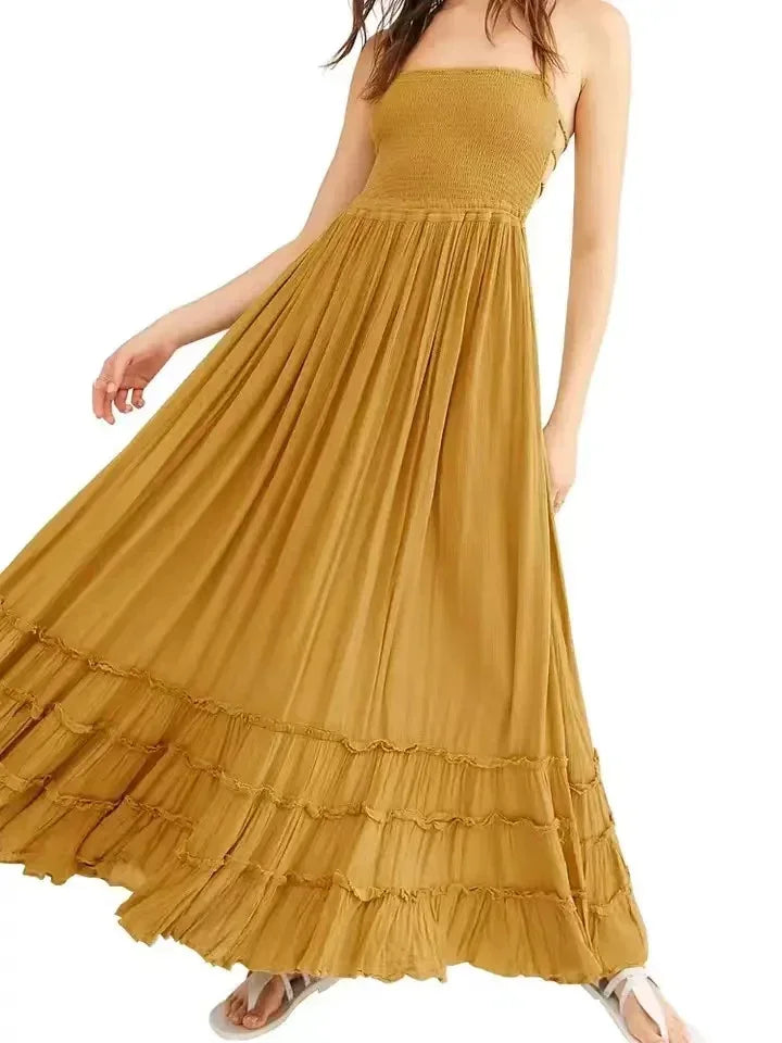 Beach Dress Sexy Dresses Boho Bohemian People Holiday Summer Long Backless Cotton Women Party Hippie Vestidos Mujer Ethnic
