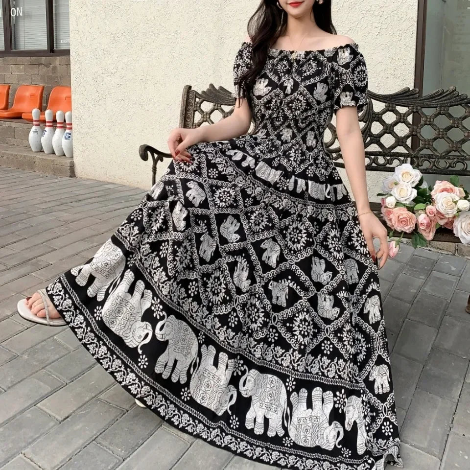 Cotton Silk Print Dress floral dress