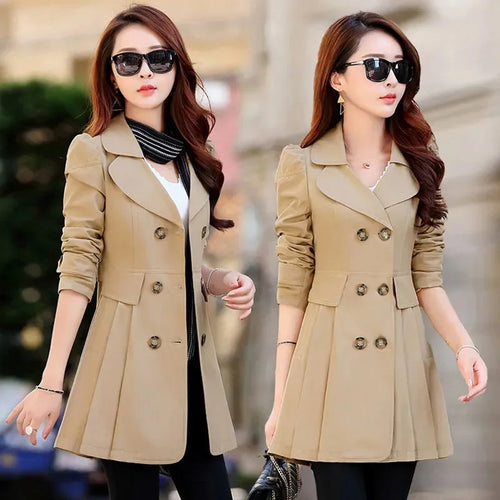 Women's double-breasted lace trench coat – 2025 elegant outerwear UK