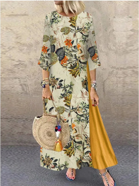 Cotton Linen Summer Dresses Vintage Dress for Women Long Dress Loose Fashion Casual Elegant Women Clothing Clothes Streetwear