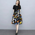 Silk Printing Black Woman Dress 2025 Midi Clothes White Dresses for Women Satin Chiffon Promotion New Features of Cotton Summer