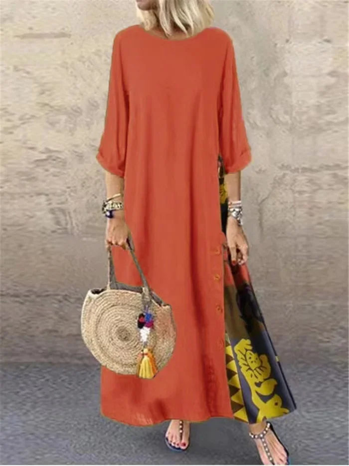 Cotton Linen Summer Dresses Vintage Dress for Women Long Dress Loose Fashion Casual Elegant Women Clothing Clothes Streetwear