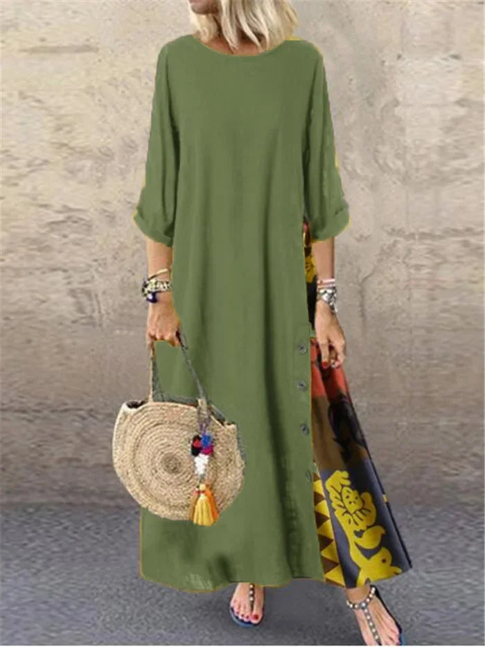 Cotton Linen Summer Dresses Vintage Dress for Women Long Dress Loose Fashion Casual Elegant Women Clothing Clothes Streetwear