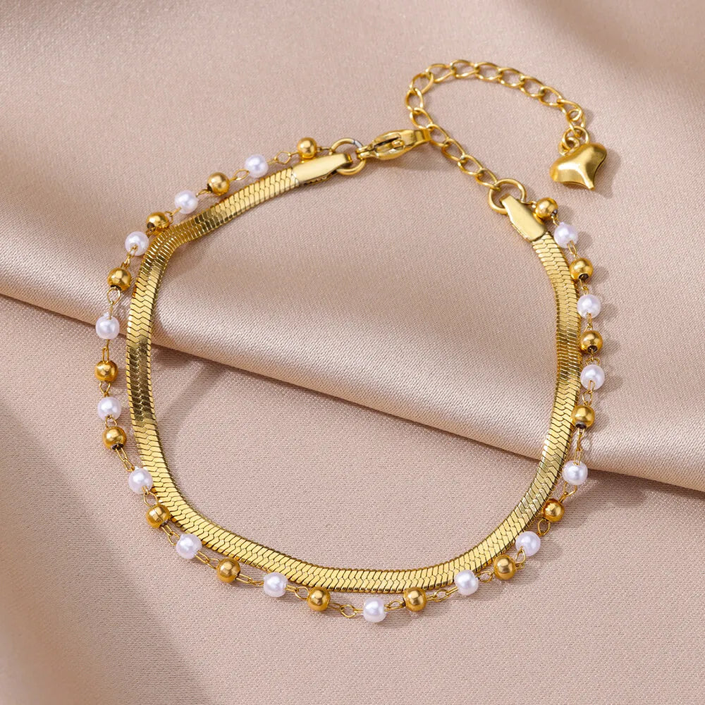 Women's Stainless Steel Ankle Chain – Classic Summer Anklet
