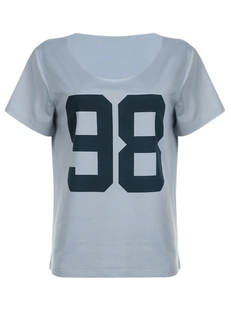 Oversized T Shirts For Women Streetwear Short Sleeve Y2k Top Tshirt Character Printing Grunge Clothes Ropa De Mujer Camisetas