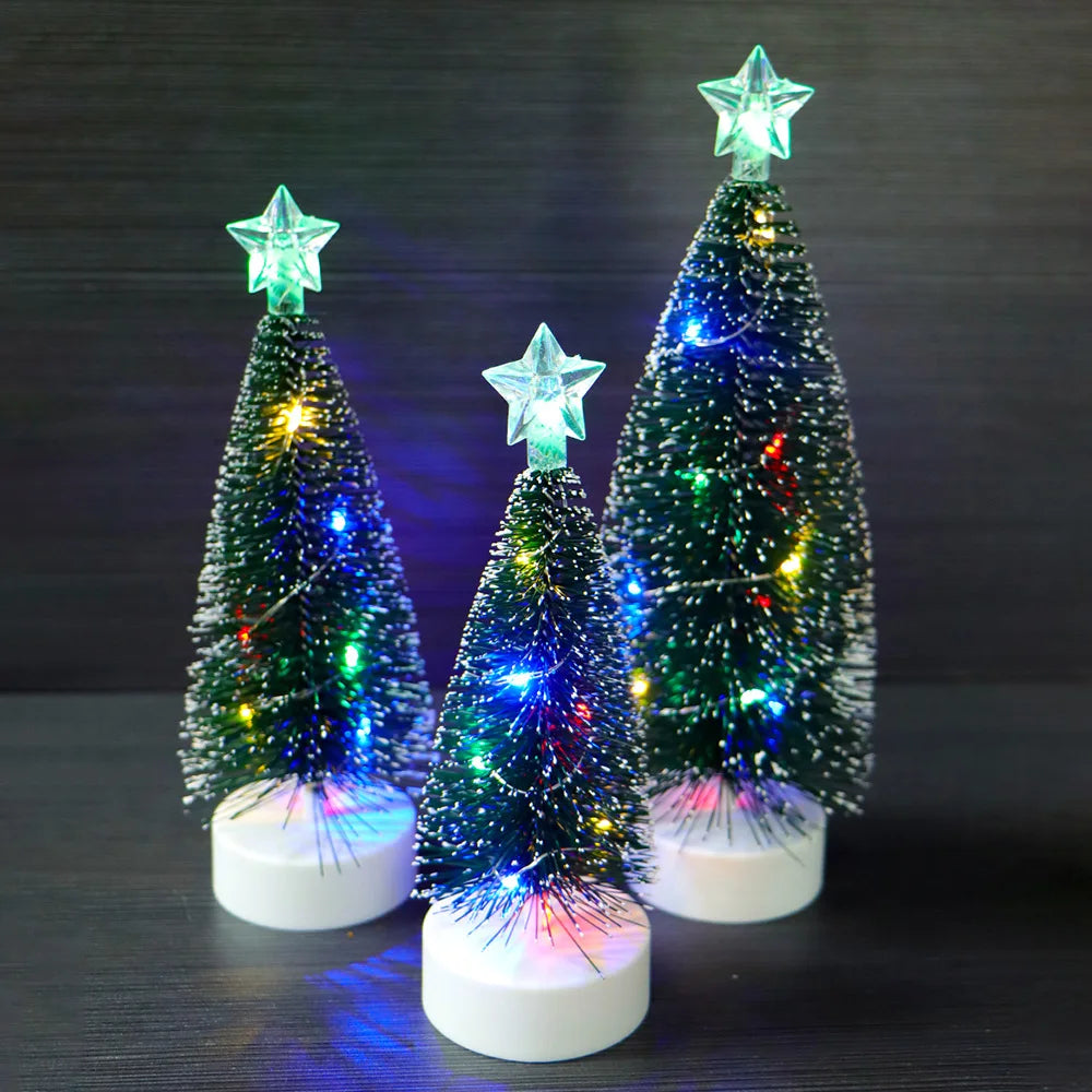Mini LED Christmas Tree Decorations – Warm or Colourful Lights