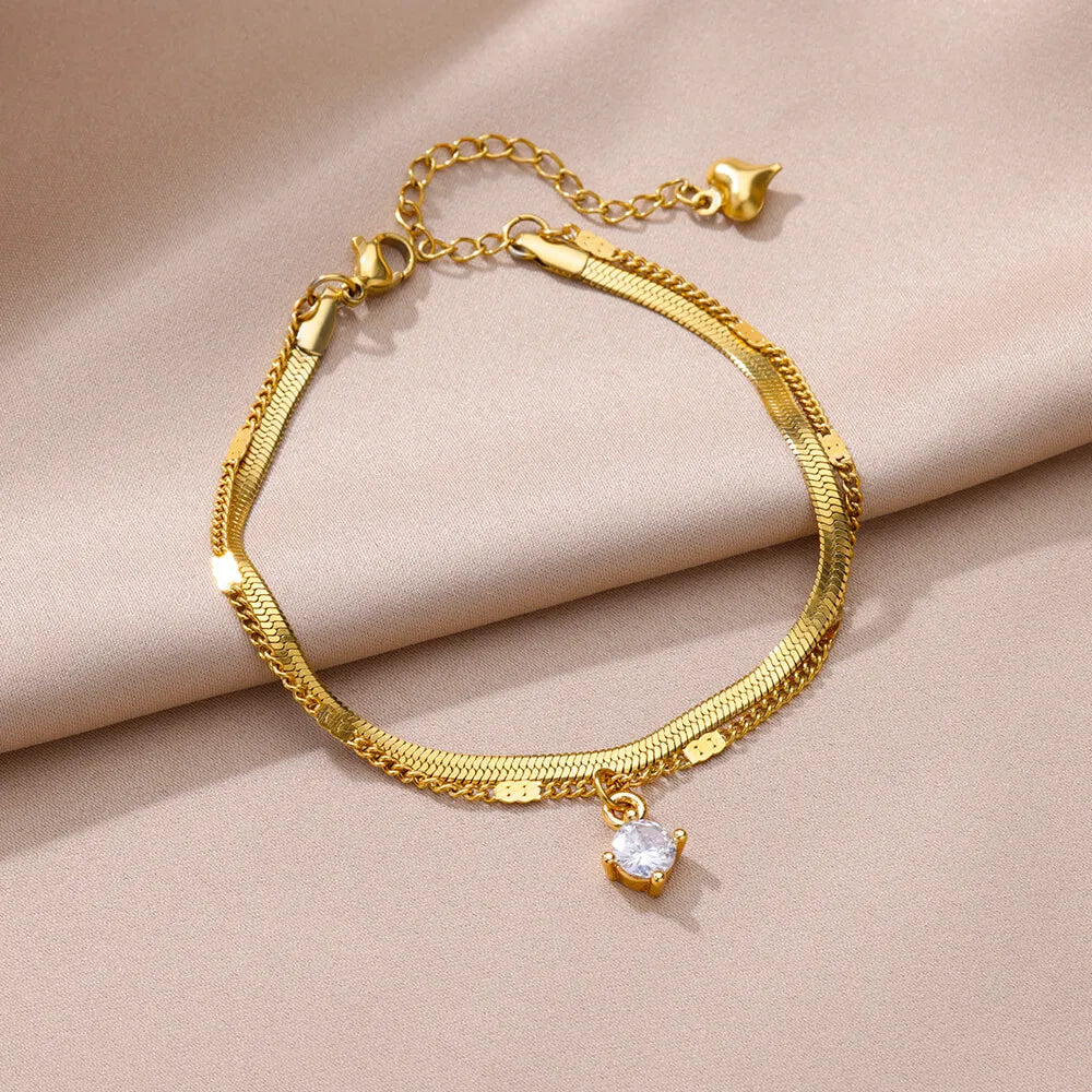 Women's Gold Pearl Anklet – Stainless Steel Summer Beach Ankle Bracelet