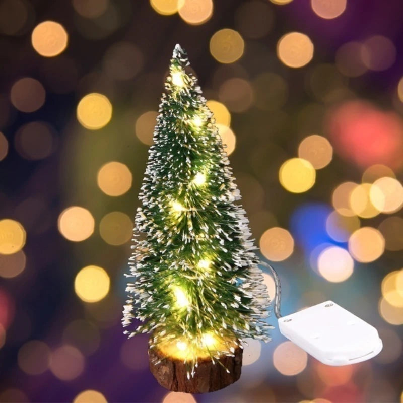 Mini Snow-Frosted LED Christmas Tree – Tabletop Decoration, 15–30cm