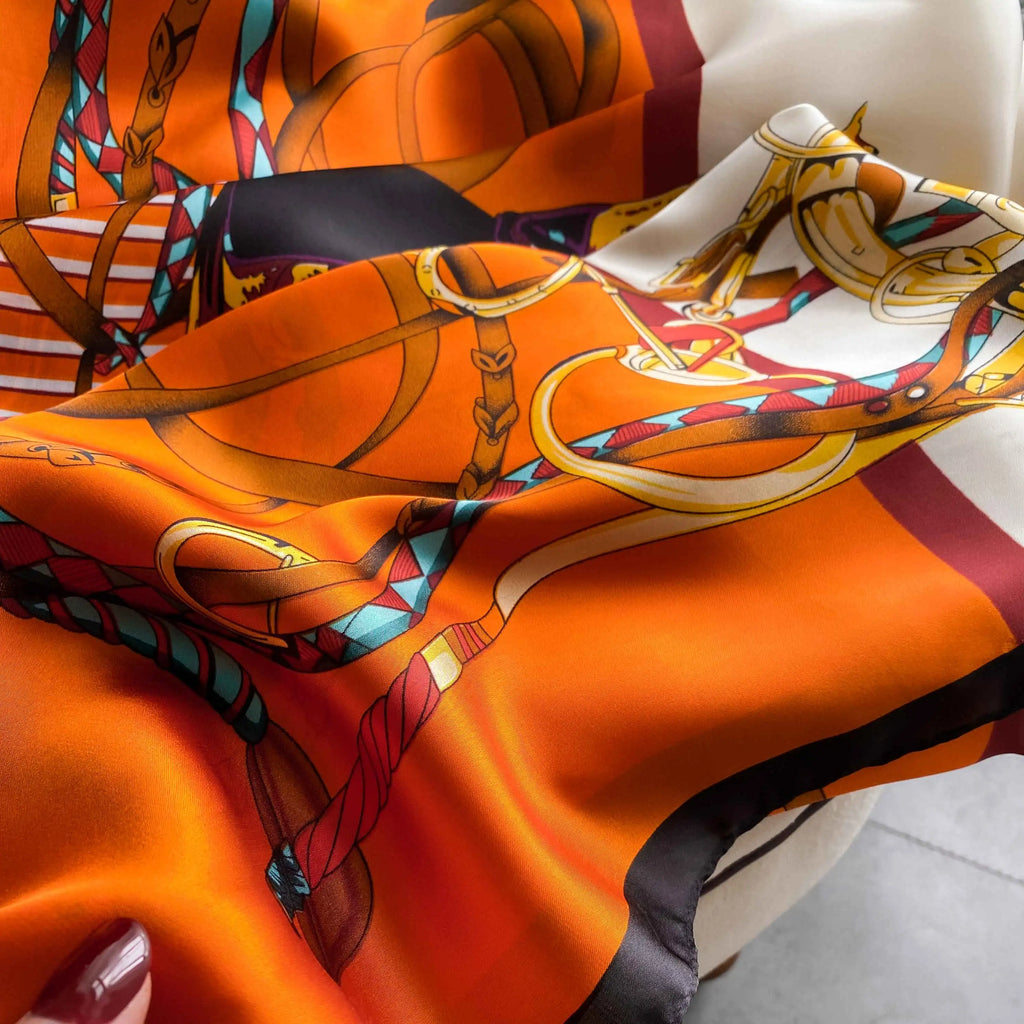 Women's Fashion Silk Scarf & Headwrap – 180×90cm