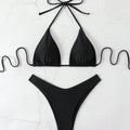 2Pcs/Set Fashion Summer Beach Bikini Brazilian Halter Women Swimsuit Bathing Suit Casual Swimwear Holiday