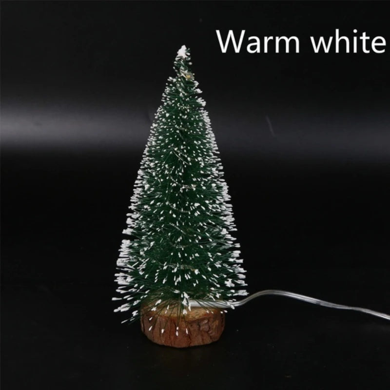 Mini Snow-Frosted LED Christmas Tree – Tabletop Decoration, 15–30cm