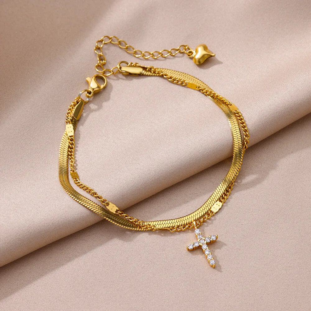 Women's Gold Pearl Anklet – Stainless Steel Summer Beach Ankle Bracelet