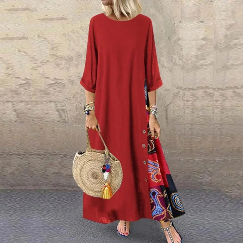Cotton Linen Summer Dresses Vintage Dress for Women Long Dress Loose Fashion Casual Elegant Women Clothing Clothes Streetwear