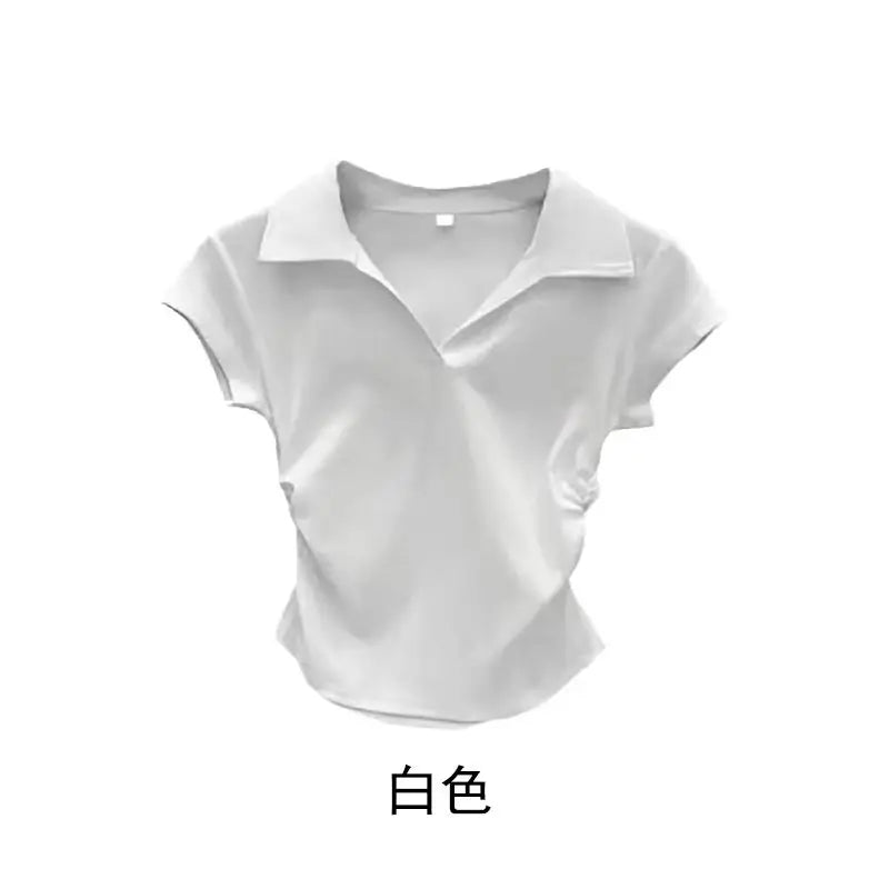Cotton Summer Sexy Women's T Shirt Skinny Slim Basic Solid Crop Top