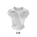 Cotton Summer Sexy Women's T Shirt Skinny Slim Basic Solid Crop Top