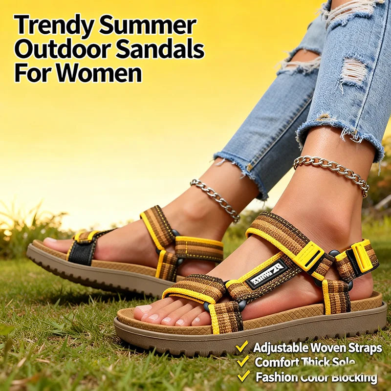 Summer women's Sandals Fashion Leisure Beach Holiday Sandals for Lightweight Shoes New Outdoor Comfortable Casual Sandalie