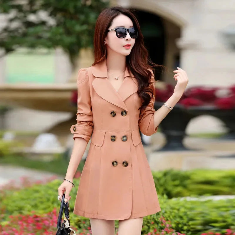 Women's double-breasted lace trench coat – 2025 elegant outerwear UK
