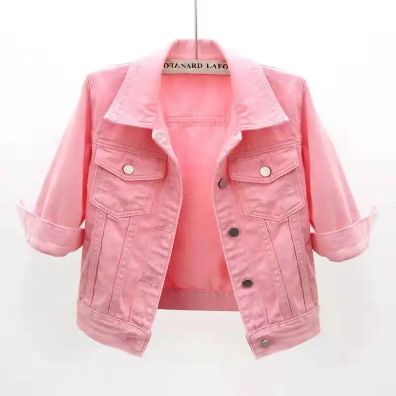 Denim Jacket Women – Three Quarter Sleeve