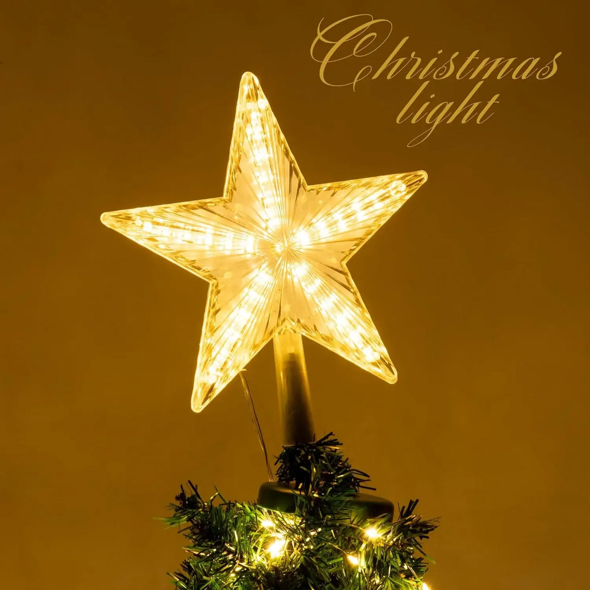 LED Christmas Tree Star Topper – Warm or Multicolour Lights
