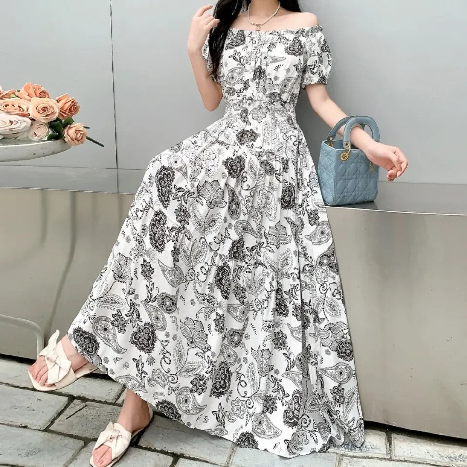 Cotton Silk Print Dress floral dress
