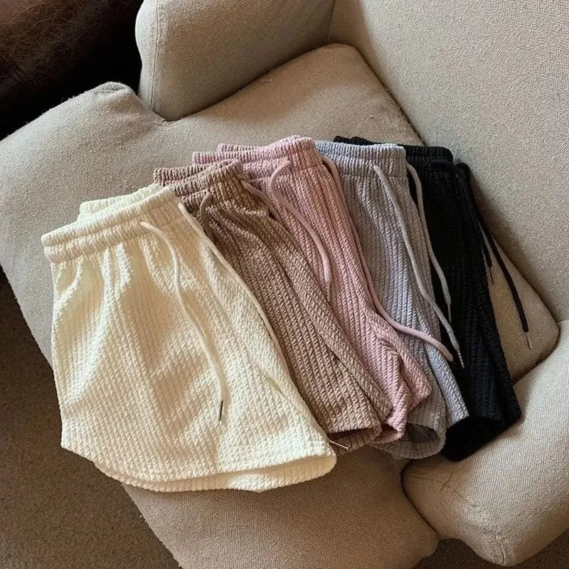 Women's Ribbed Drawstring Lounge Shorts