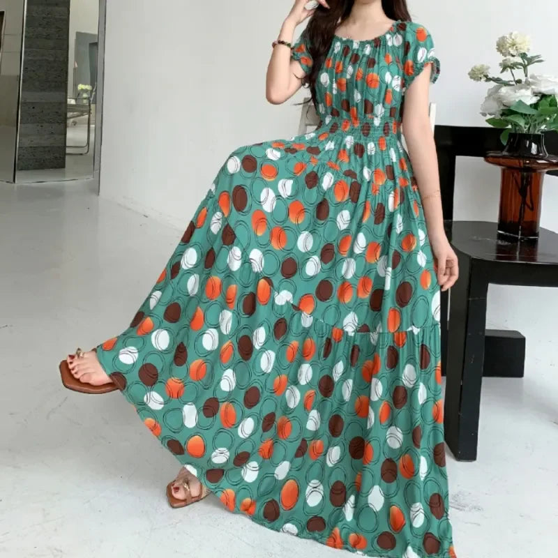 Cotton Silk Print Dress floral dress