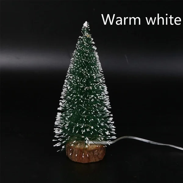 Mini Snow-Frosted LED Christmas Tree – Tabletop Decoration, 15–30cm