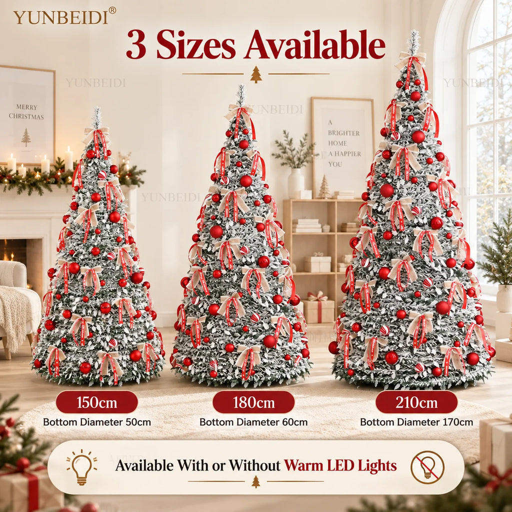 Foldable Christmas Tree – 120–210cm, With or Without Lights