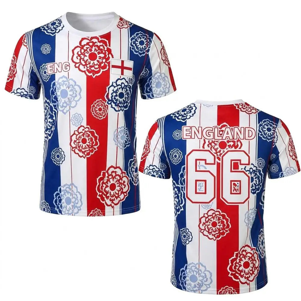 England Flag Football Jersey – Unisex 3D Print Breathable Tee