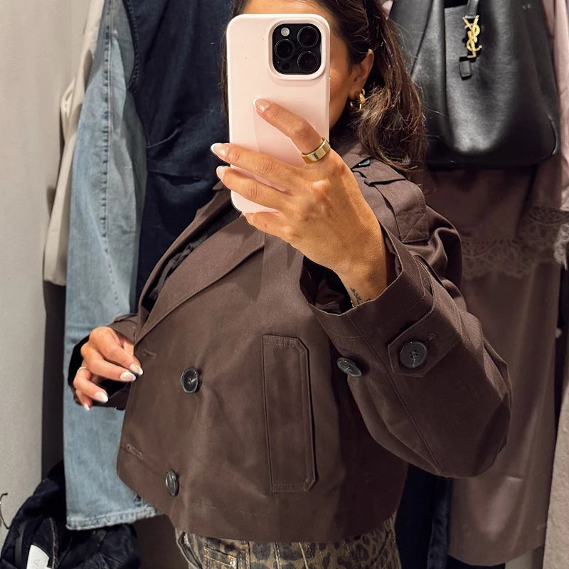 Cropped Trench Coat – High Quality Women's