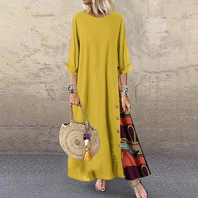 Cotton Linen Summer Dresses Vintage Dress for Women Long Dress Loose Fashion Casual Elegant Women Clothing Clothes Streetwear