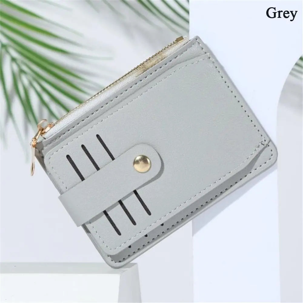 Women Fashion PU Leather Coin Purses Credit ID Card Holder Wallet Zipper Small Money Bag Men with Coin Pocket