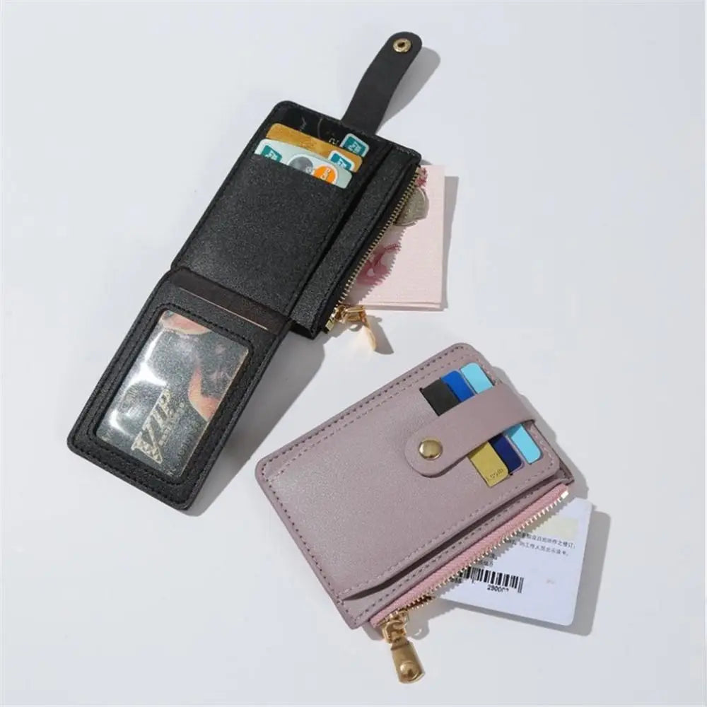 Women Fashion PU Leather Coin Purses Credit ID Card Holder Wallet Zipper Small Money Bag Men with Coin Pocket