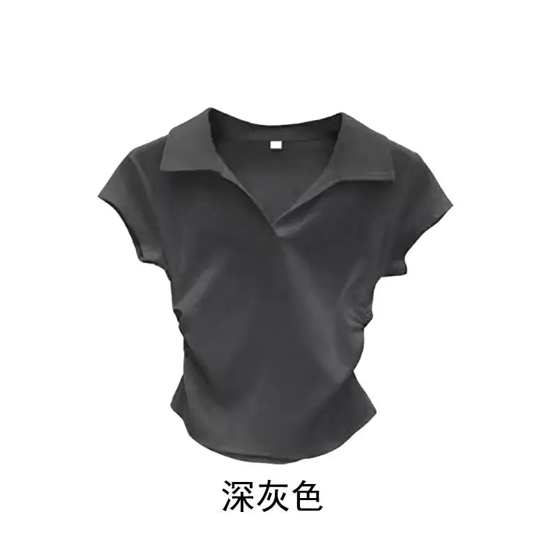 Cotton Summer Sexy Women's T Shirt Skinny Slim Basic Solid Crop Top