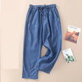 High waisted Jeans For women Summer 2026 New Elastic waisted Loose Washed harem Pants Female Thin Casual Denim Pants With pocket