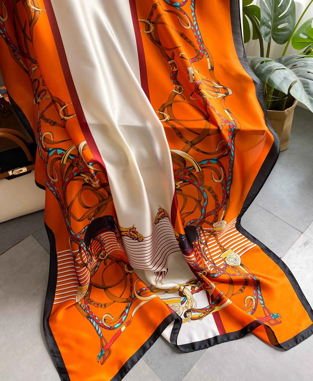 Women's Fashion Silk Scarf & Headwrap – 180×90cm