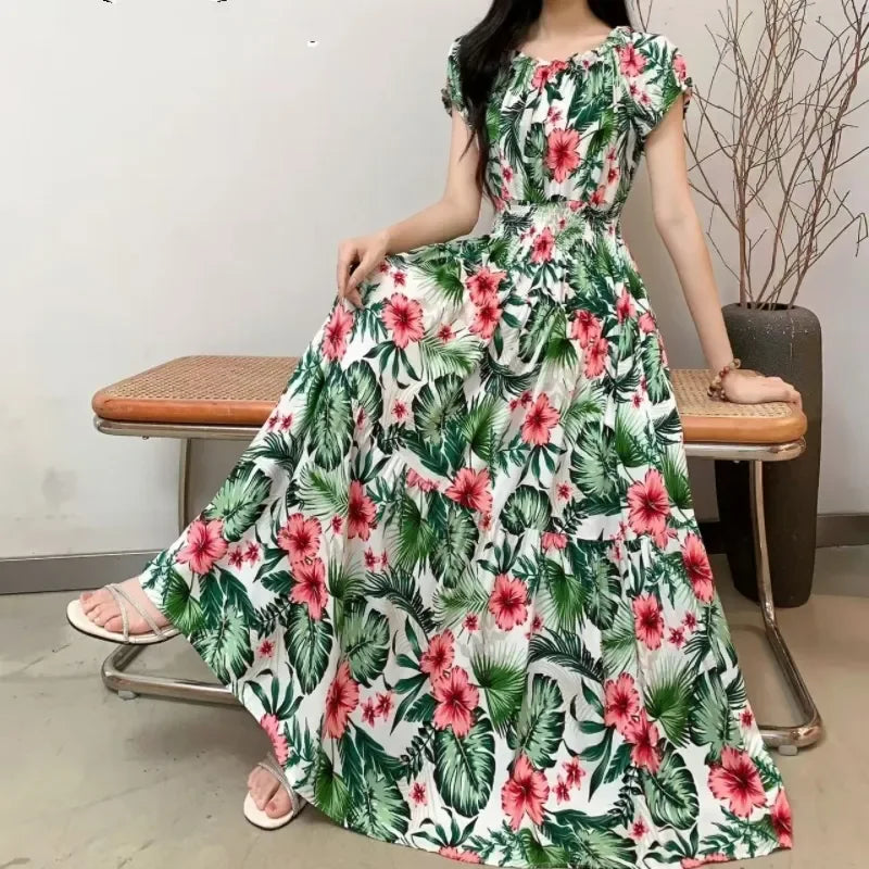 Cotton Silk Print Dress floral dress
