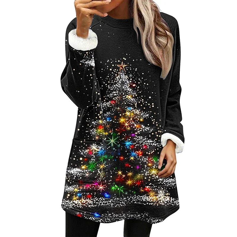 Yur Stule Women's Christmas Print Sweatshirt | Saini Style HUB