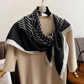 Women's Printed Square Silk Scarf – 90×90cm Headwrap & Bandana