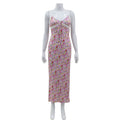 Women's Floral Print Lace Suspenders Dress – Summer Beach Outfit