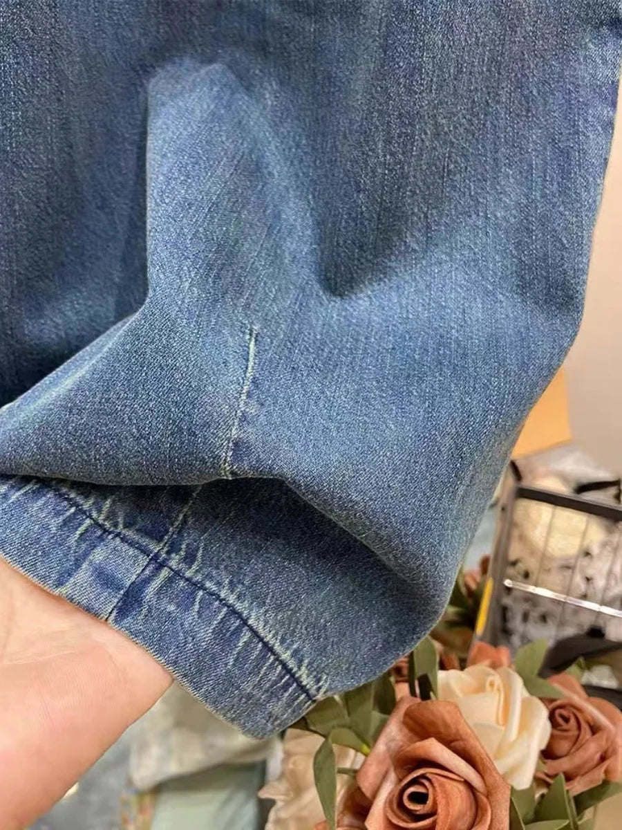 Women's high waist wide leg jeans – loose fit lightweight summer denim UK