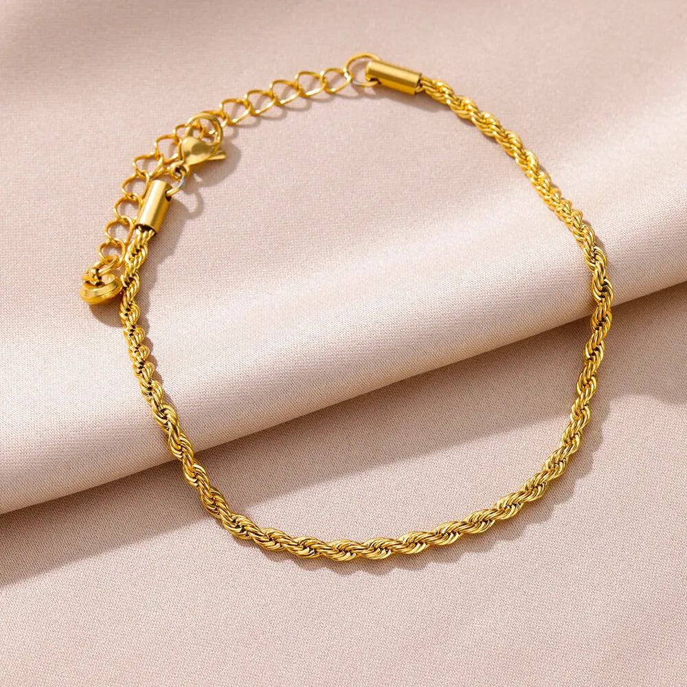 Women's Gold Pearl Anklet – Stainless Steel Summer Beach Ankle Bracelet