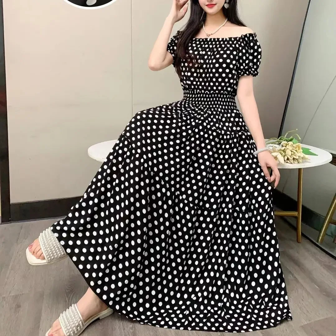 Women's cotton silk floral print dress – elegant summer fashion UK